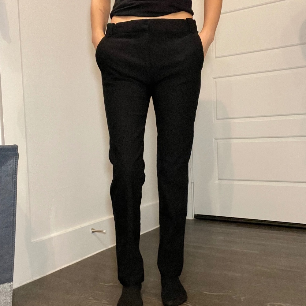 Straight leg trousers